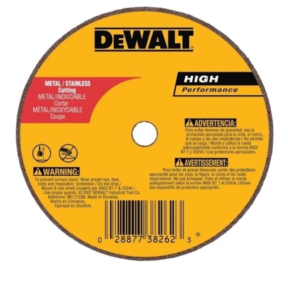DEWALT DW8711 A60T Wheel 3-Inch X 1/16 Inch X 3/8 inch - Picture 3 of 7